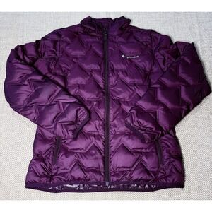 Columbia 650 Down Jacket Womens SMALL WINE PURPLE‎ Walker Mill Heat Seal Quilted